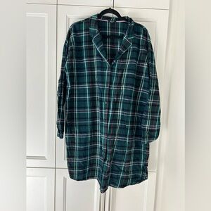 LONG FLANEL SHIRT/DRESS, XL